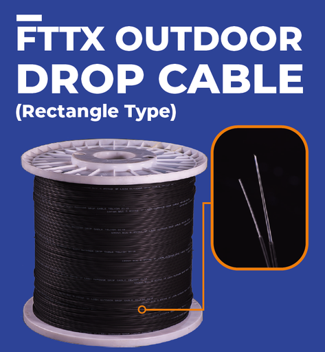 FTTX OUTDOOR DROP CABLE (Rectangle Type)